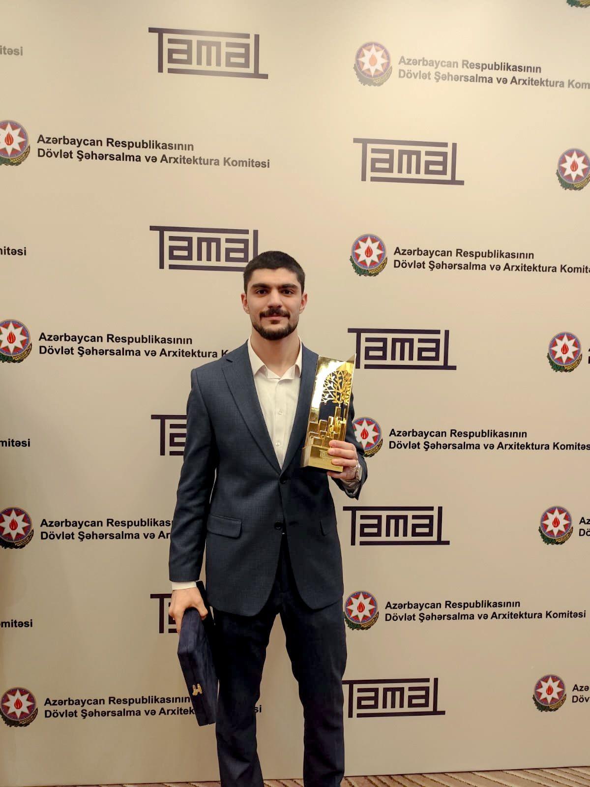 AzMİU məzununun layihəsi “Təməl” mükafatına layiq görüldü (FOTO)