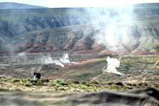 Zakir Həsənov döyüş atışlı taktiki təlimi yoxladı (FOTO)