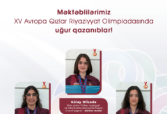 Avropa Qızlar Riyaziyyat Olimpiadasının üç bürünc medalını azərbaycanlı şagirdlər qazandı (FOTO)