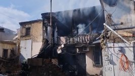 Bakının mərkəzində yanğın söndürülüb (FOTO/VİDEO) (YENİLƏNİB)