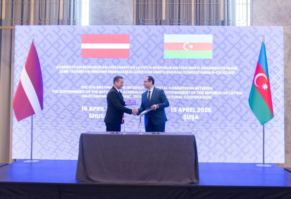 Azərbaycan və Latviya arasında Birgə Hökumətlərarası Komissiyanın 9-cu iclasının yekun protokolu imzalanıb