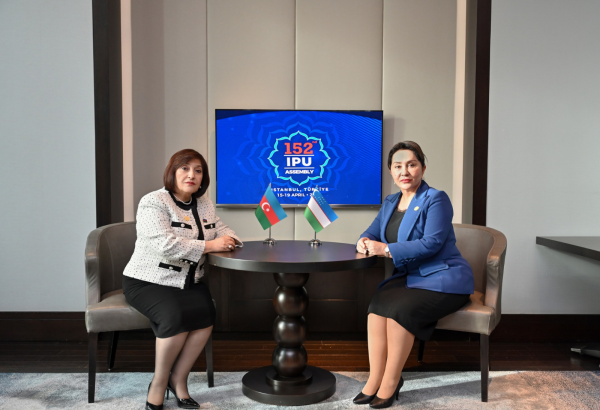 Sahibə Qafarova İstanbulda özbəkistanlı həmkarı ilə görüşdü (FOTO)