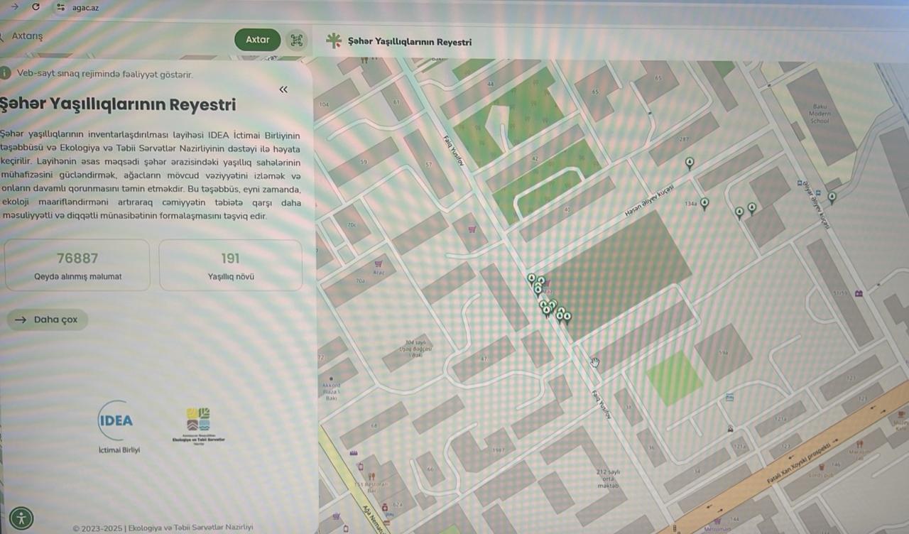 Nərimanovda kəsilmiş ağacların yerinə yeni ağaclar əkildi (FOTO)
