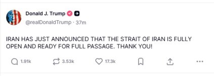 Tramp İrana təşəkkür etdi (FOTO)