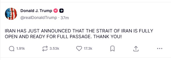 Tramp İrana təşəkkür etdi (FOTO)