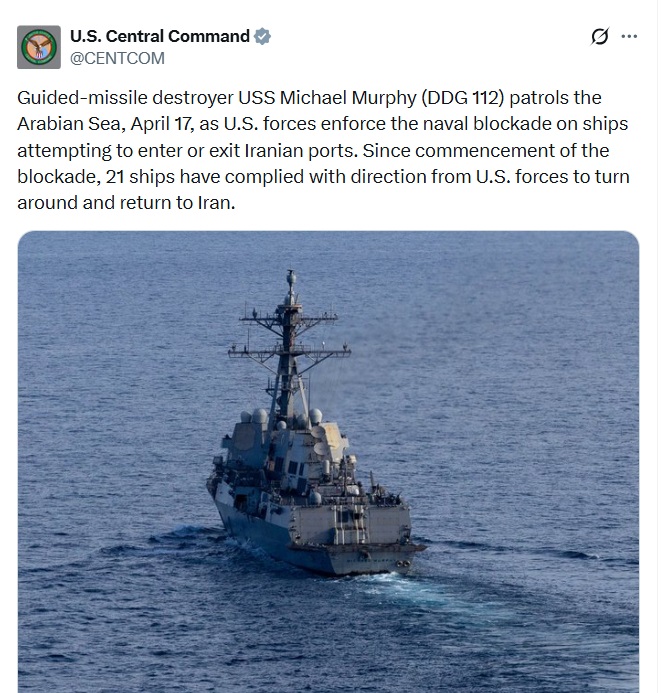 ABŞ ordusu 21 gəmini saxlayaraq İrana geri göndərib (FOTO)