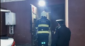 FHN Gəncədə şərti yanğın təlimi keçirib (FOTO/VİDEO)