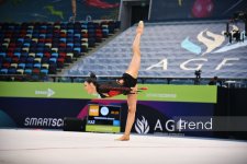 Bədii gimnastika üzrə Dünya kubokunun ikinci günü başa çatıb (FOTO)