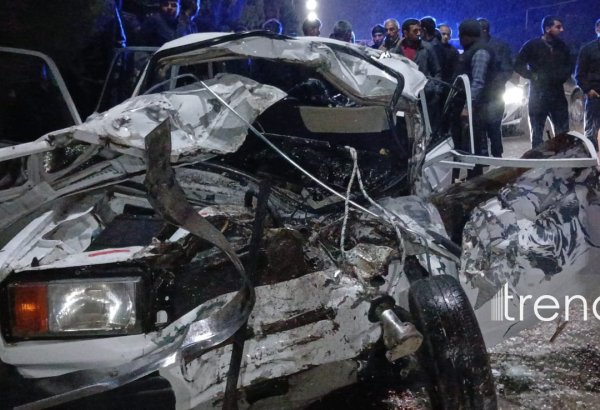 Ağcabədidə ağır yol qəzası: 1 nəfər ölüb, 2 nəfər yaralanıb (FOTO)