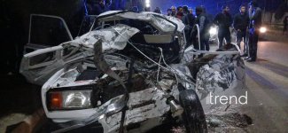 Ağcabədidə ağır yol qəzası: 1 nəfər ölüb, 2 nəfər yaralanıb (FOTO)