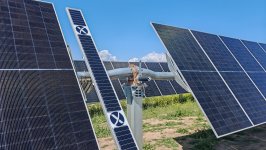 Cəbrayılda Şəfəq layihəsi çərçivəsində ilk günəş paneli quraşdırıldı (FOTO)