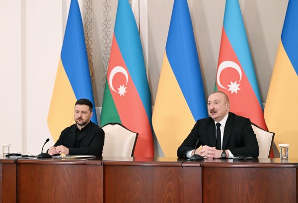 Qəbələdə Prezident İlham Əliyev və Ukrayna Prezidenti mətbuata bəyanatlarla çıxış ediblər (FOTO/VİDEO) (YENİLƏNİB)