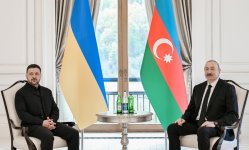 Prezident İlham Əliyevin Ukrayna Prezidenti ilə təkbətək görüşü olub (FOTO/VİDEO)