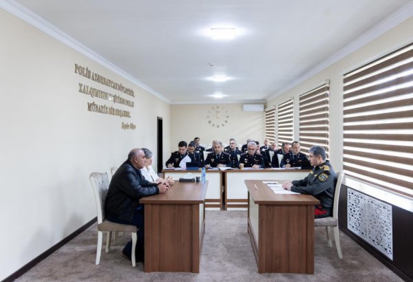 Daxili işlər naziri Göyçayda növbəti vətəndaş qəbulu keçirib (FOTO)