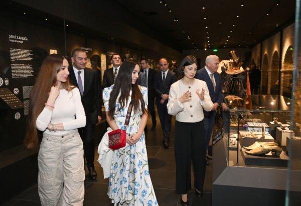 Leyla Əliyeva və Arzu Əliyeva Şəkidə tarixi-memarlıq abidələrinin bərpadan sonra açılışında iştirak ediblər (FOTO)