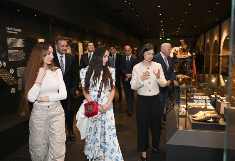 Leyla Əliyeva və Arzu Əliyeva Şəkidə tarixi-memarlıq abidələrinin bərpadan sonra açılışında iştirak ediblər (FOTO)