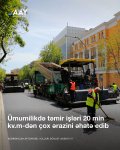 Paytaxtın daha 4 ərazisində təmir işləri icra edilib (FOTO)