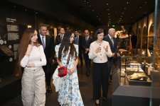 Leyla Əliyeva və Arzu Əliyeva Şəkidə tarixi-memarlıq abidələrinin bərpadan sonra açılışında iştirak ediblər (FOTO)