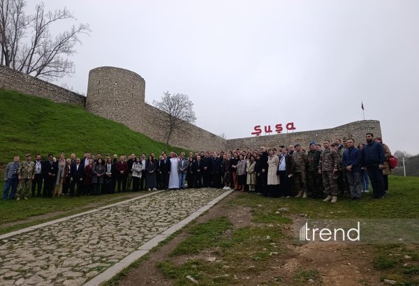 Azərbaycanda akkreditə olunmuş diplomatik korpusun nümayəndələri Şuşa şəhərinə gəliblər