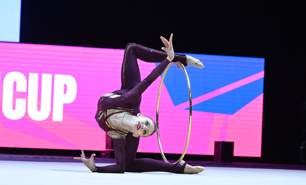 Birinci vitse-prezident Mehriban Əliyeva bədii gimnastika üzrə Avropa kubokunu izləyib (FOTO)