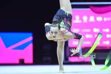 Bakıda keçirilən bədii gimnastika üzrə Avropa kubokunun üçüncü başa çatıb (FOTO)