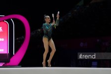 Bakıda keçirilən bədii gimnastika üzrə Avropa kubokunun üçüncü başa çatıb (FOTO)