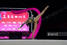 Bakıda keçirilən bədii gimnastika üzrə Avropa kubokunun üçüncü başa çatıb (FOTO)