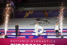 Bakıda keçirilən bədii gimnastika üzrə Avropa kubokunun üçüncü başa çatıb (FOTO)