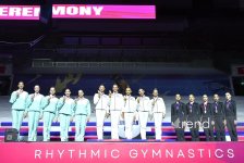 Bakıda keçirilən bədii gimnastika üzrə Avropa kubokunun üçüncü başa çatıb (FOTO)