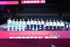 Bakıda keçirilən bədii gimnastika üzrə Avropa kubokunun üçüncü başa çatıb (FOTO)