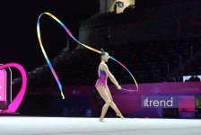 Bakıda keçirilən bədii gimnastika üzrə Avropa kubokunun üçüncü başa çatıb (FOTO)