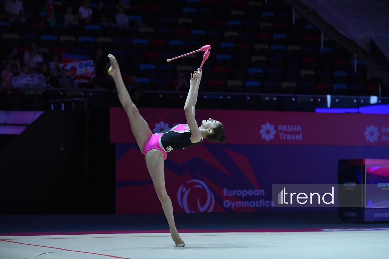 Bakıda keçirilən bədii gimnastika üzrə Avropa kubokunun üçüncü başa çatıb (FOTO)