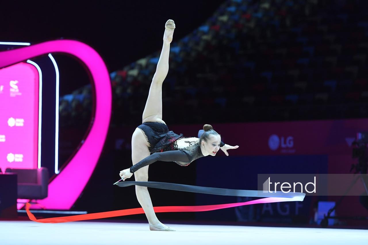 Bakıda keçirilən bədii gimnastika üzrə Avropa kubokunun üçüncü başa çatıb (FOTO)