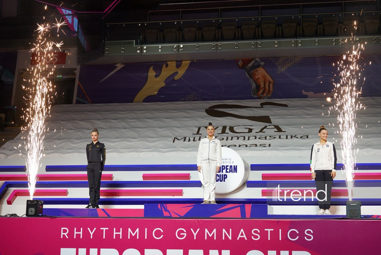 Bakıda keçirilən bədii gimnastika üzrə Avropa kubokunun üçüncü başa çatıb (FOTO)