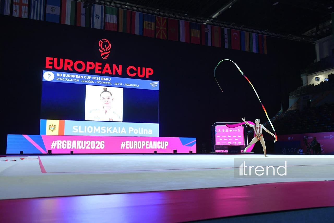 Bakıda keçirilən bədii gimnastika üzrə Avropa kubokunun üçüncü başa çatıb (FOTO)