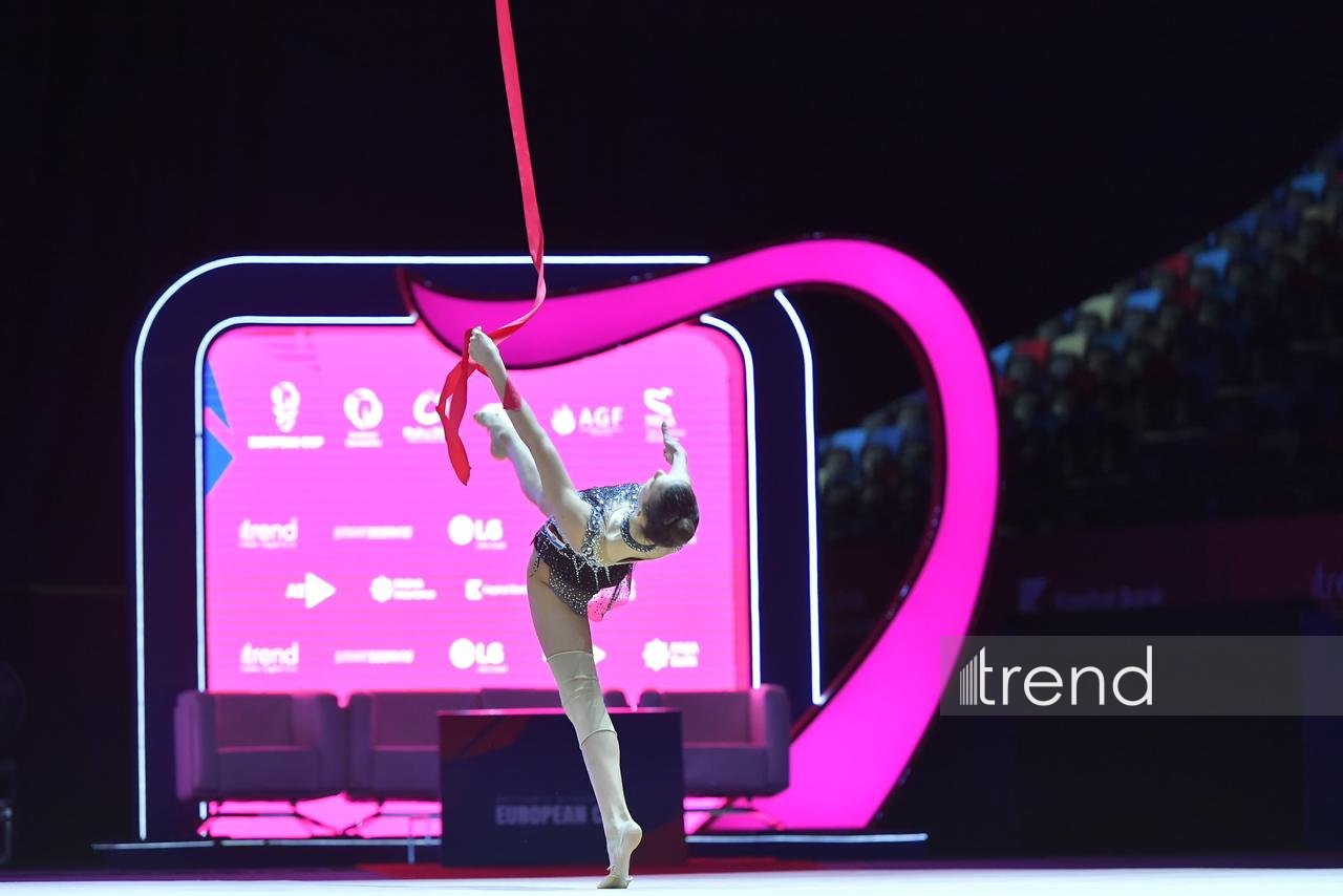 Bakıda keçirilən bədii gimnastika üzrə Avropa kubokunun üçüncü başa çatıb (FOTO)
