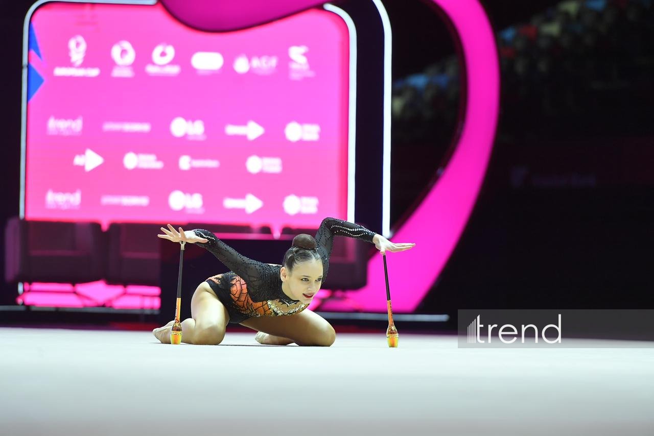 Bakıda keçirilən bədii gimnastika üzrə Avropa kubokunun üçüncü başa çatıb (FOTO)
