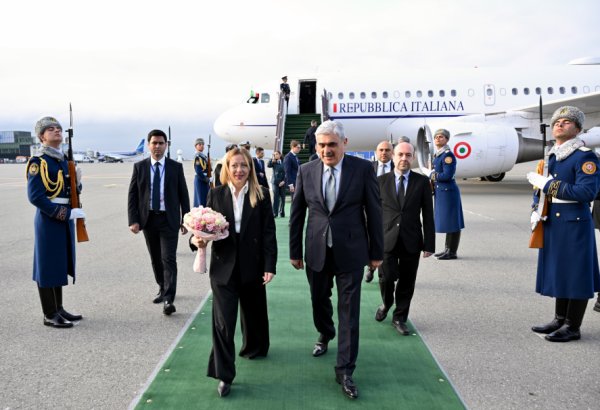 İtaliya Nazirlər Şurasının sədri Ciorcia Meloni Azərbaycana səfərə gəlib
(FOTO)