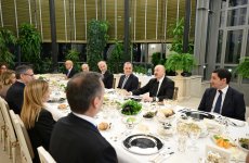Prezident İlham Əliyevin adından İtaliya Nazirlər Şurasının sədrinin şərəfinə işçi şam yeməyi verilib (FOTO)