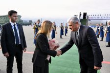 İtaliya Nazirlər Şurasının sədri Ciorcia Meloni Azərbaycana səfərə gəlib
(FOTO)