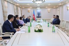 Milli Məclisin sədri Parlamentlərarası İttifaqın Baş katibi ilə görüşüb (FOTO)