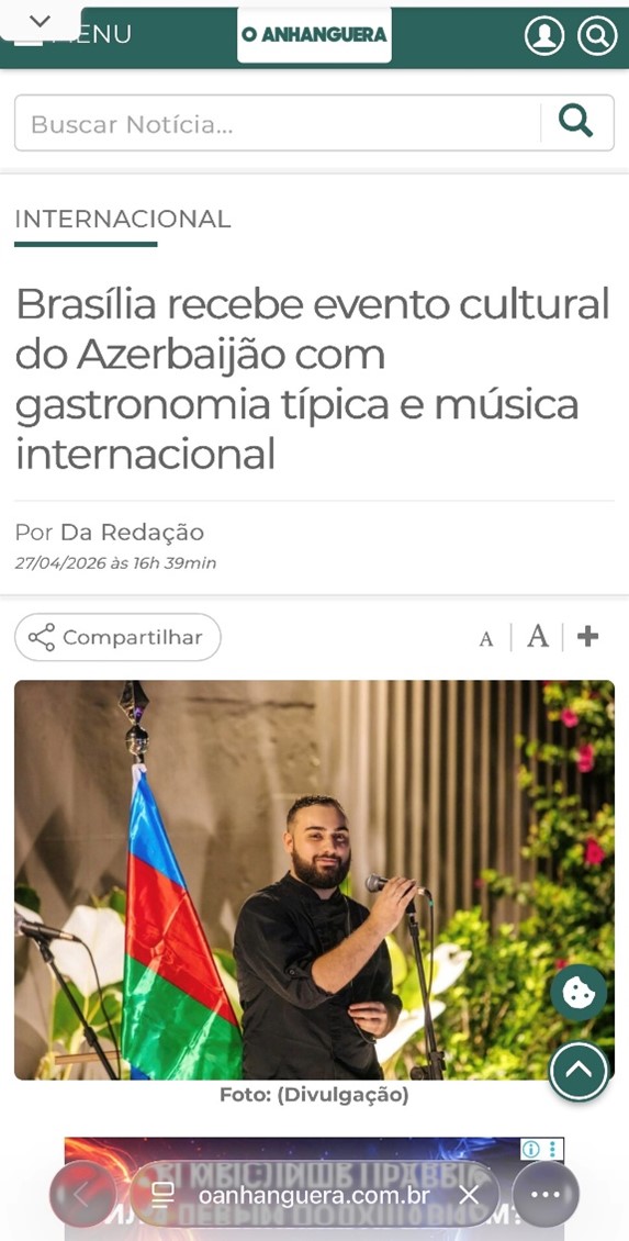 “Azərbaycan Mədəniyyət Günü” Braziliya mətbuatında (FOTO)