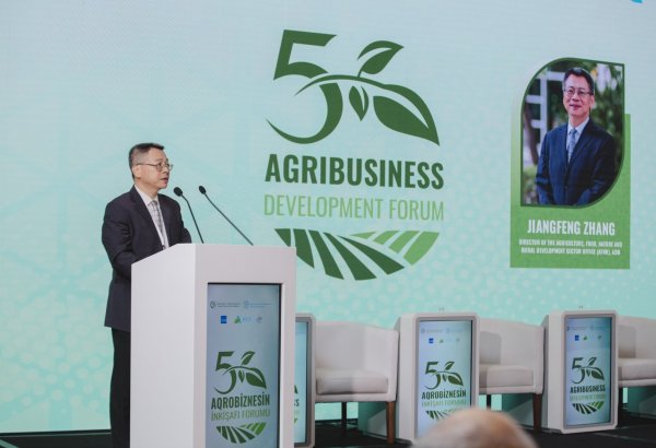 Asiya İnkişaf Bankı Azərbaycanın aqrar ərzaq sektorunu dəstəkləməyə sadiq qalır - Jiangfeng Zhang