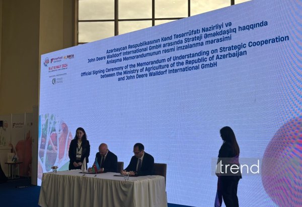 Kənd Təsərrüfatı Nazirliyi alman şirkəti ilə stratej əməkdaşlığa dair Memorandum imzalayıb