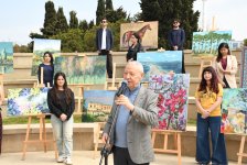 Mərkəzi Nəbatat bağında gənc rəssamların sərgisi keçirilib (FOTO)