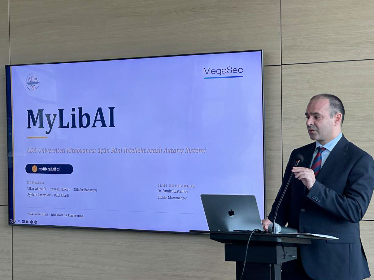 ADA Universitetində tələbələr tərəfindən hazırlanmış süni intellekt əsaslı “MyLibAI” kitabxana informasiya axtarış platformasının təqdimatı keçirilib (FOTO)