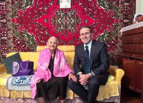 Səfir Qismət Gözəlov Aşqabadda yaşayan Böyük Vətən müharibəsi iştirakçısı Tahirə Əliyevanı təbrik edib (FOTO)