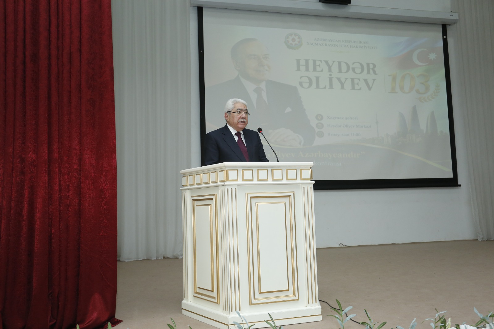 Xaçmaz rayonunda Ümummilli Lider Heydər Əliyevin 103-cü ildönümünə həsr olunmuş konfrans keçirilib (FOTO)