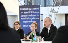 Prezident İlham Əliyev Zəngilan şəhərində sakinlərlə görüşüb, “Zangilan City Park Hotel”in təməlini qoyub (FOTO)