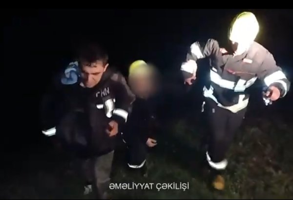 Dağlıq ərazidə köməksiz qalan şəxslər xilas ediliblər (VİDEO)